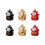 1 Set 6Pcs Fortune Cat Shape Bells Pet Bells DIY Supplies (Assorted Color) 1