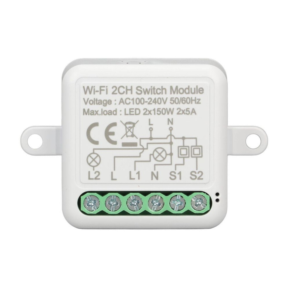 Wifi App Remote Control Switch Relay Module Wifi 2ch Light Switch Module For Tuya Ac 100?240v