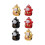1 Set 6Pcs Fortune Cat Shape Bells Pet Bells DIY Supplies (Assorted Color) 3