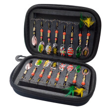 16piece spinner bait set, fishing lure, metal lure, trout fishing lure, sequ, crankbait, fishing accessories for outdoors Type G