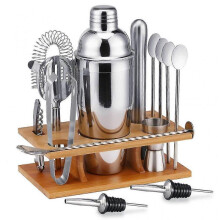14 Pcs Cocktail Shaker Set Stainless Steel Cocktail Making Bar Tool Bartender