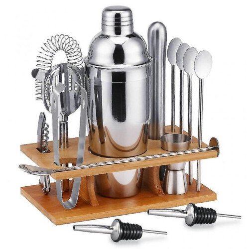 14 Pcs Cocktail Shaker Set Stainless Steel Cocktail Making Bar Tool Bartender