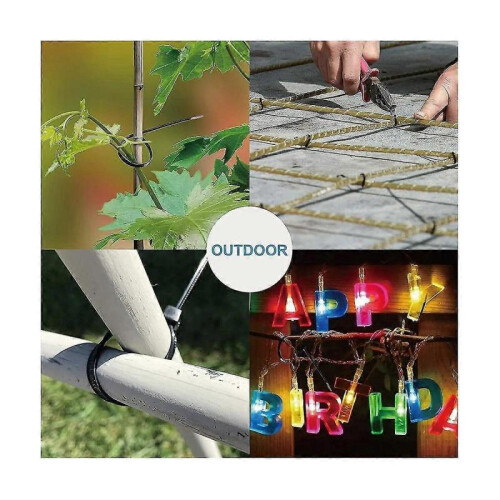 Zip Ties Sizes(4inch+6inch+8inch+12inch), 2000 Pack, Black , Uv Resistant Wire Ties 1