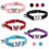 (Pink) Heart Charm and Cat Collar Safety Elastic Adjustable with Soft Velvet Material 4