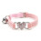 (Pink) Heart Charm and Cat Collar Safety Elastic Adjustable with Soft Velvet Material 1