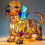 (Dog light E) Magical and colorful dog lights, cat lights, gorilla lights 1