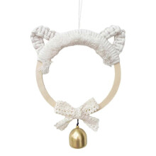 (Finished cat product) Artistic Cottons Rope Bells Cats Rabbit Figure Easy to Make DIY Kits for Unique Home Embellishment