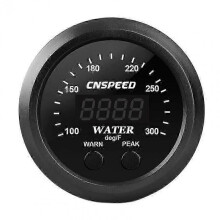 Water Temp Gauge Digital Display 12V Ultra-Thin Universal Water Temperature Meter with Sensor LED Indicator Display