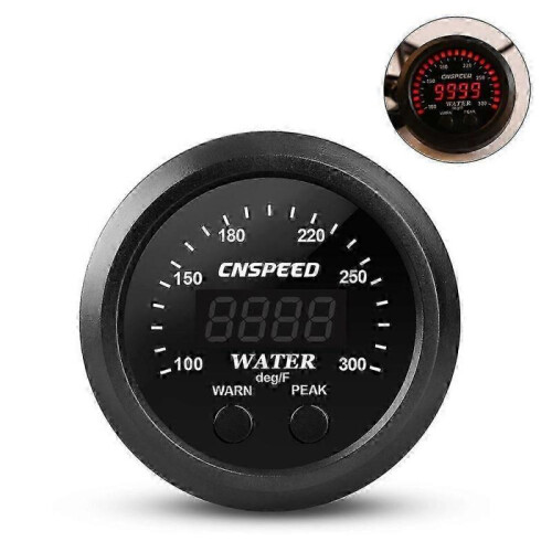 Water Temp Gauge Digital Display 12V Ultra-Thin Universal Water Temperature Meter with Sensor LED Indicator Display 2