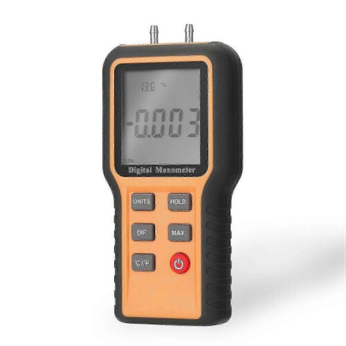 Digital Manometer LCD Display Switchable 12 Pressure Units Adjustable Indoor Temperature Measureme