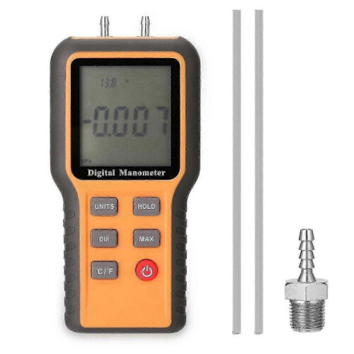 Digital Manometer LCD Display Switchable 12 Pressure Units Adjustable Indoor Temperature Measureme 2