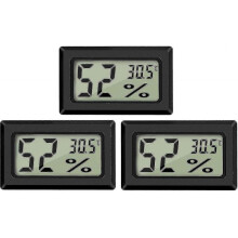 Hlevel 3x Mini Lcd Digital Thermometer Temperature Humidity Tester Hygrometer for Fridge Aquarium -50c~+70c (3 Pcs A) - FFY