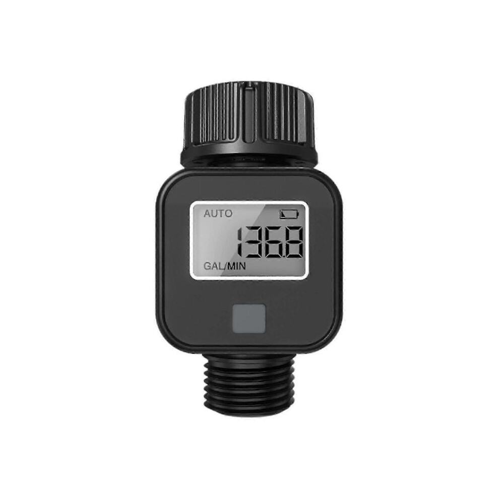Water Flow Meter Practical LCD Screen for RV Water Tank Filling Outdoor Lawn