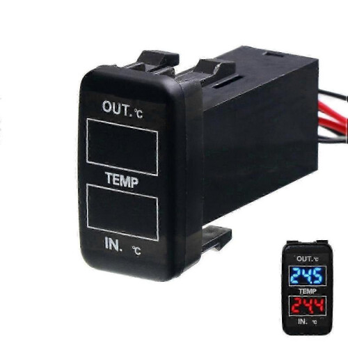 Dual Temperature Display Inside and Outside the Car Dual Temperature Sensor for Prado Prius 1