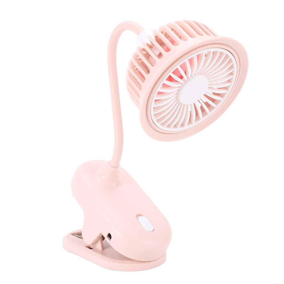 Pink Small Clip-On Fan, USB Rechargeable, 250mAh, Compact Desk Fan-image-OPC-PJ77J9V-NEW