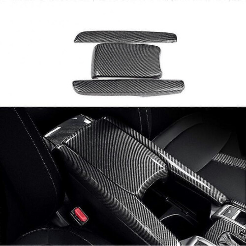 6x Armrest Box Protective Covers Carbon Fiber Car Central Armrest Decorative Modification for 10th 2