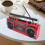 Retro Cassette Player Recorder with Bluetooth, AM FM SW Radio, USB, Red EU Plug 3