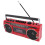 Retro Cassette Player Recorder with Bluetooth, AM FM SW Radio, USB, Red EU Plug 6