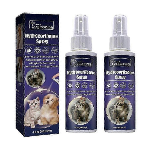 (2pcs) Hydrocortisone Spray, Itch Relief Spray Hot Spot Treatment For Dogs Cats