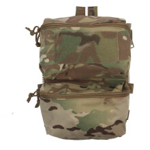 V5 PC Tactical Back Panel Double Bag ZipUp Airsoft Gears Storage For FCPC V5 Plate Carrier Hunting Vest (Color : BCP, Size : One Size) One Size BCP