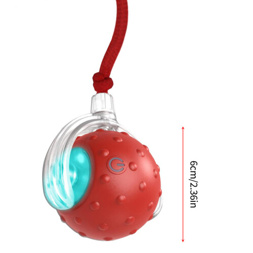 Interactive Cat Ball Toy P02, 3 Speed, ABS, 7cm, Red/Blue 1