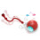 Interactive Cat Ball Toy P02, 3 Speed, ABS, 7cm, Red/Blue 12