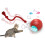 Interactive Cat Ball Toy P02, 3 Speed, ABS, 7cm, Red/Blue 1