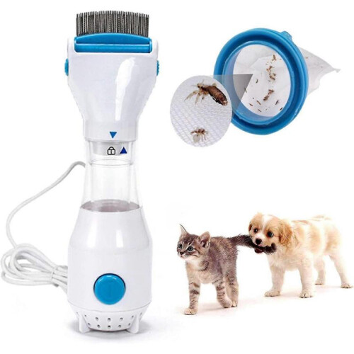 Electric Flea Comb for Pets - Remove Lice and Clean Fleas with Dog Lice Catcher Brush