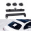 Rechteckiges Satelliten-Dachmontage-Set ABS/Metall 3