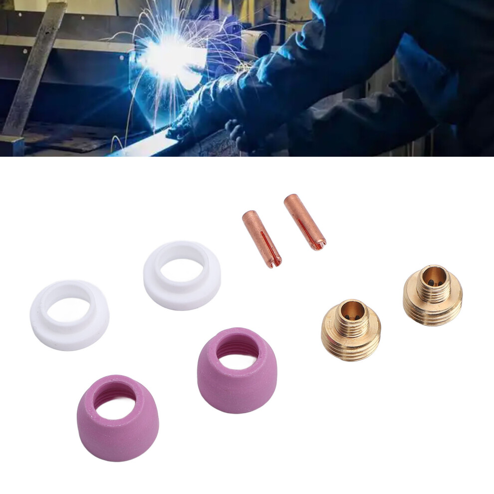 Welding Torch 2.4Mm Connector Brass Ceramic Nozzle & Clamp 3581330190267