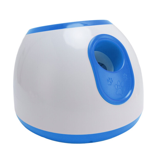 Blue Portable Automatic Pet Ball Launcher with 3 Balls, UK Plug