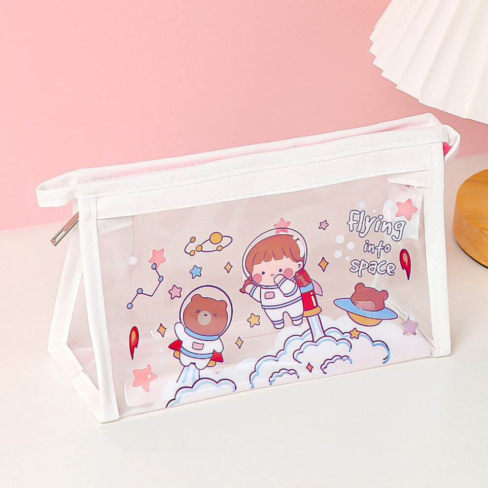 Cute Clear Cosmetic Bag Smoother Zipper Large
