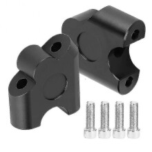 Handlebar Riser , 2pcs 22mm Universal Motorcycle Handlebar Bar Grip Rear Handlebar Clamp Move Mount Adapter(black) Tw
