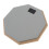 12in Silent Practice Drum Pad Set with 2 Drumstick Pairs – Gray 11