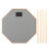 12in Silent Practice Drum Pad Set with 2 Drumstick Pairs – Gray 3