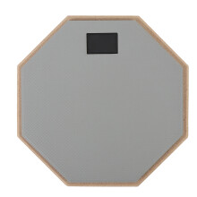 12in Silent Practice Drum Pad Set with 2 Drumstick Pairs – Gray