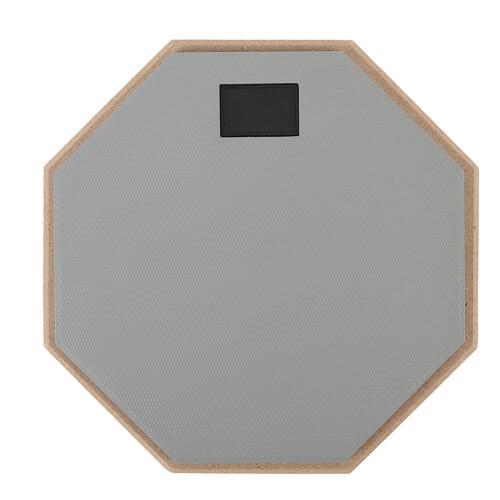 12in Silent Practice Drum Pad Set with 2 Drumstick Pairs – Gray