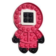 (Square) Game Squid Round Six Invitation Card Pop It Simple Dimple Stress Reliever Toys