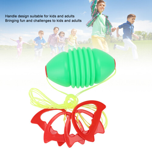 2 Pcs Green Pull Ball Toy for Parent-Child Interactive Play, Plastic, Threaded Style 2