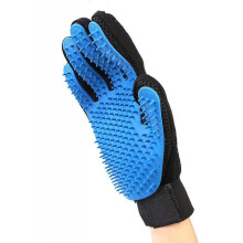 (2pcs Blue, Blue) 2 brush glove - a smart comb for dog hair and cat hair