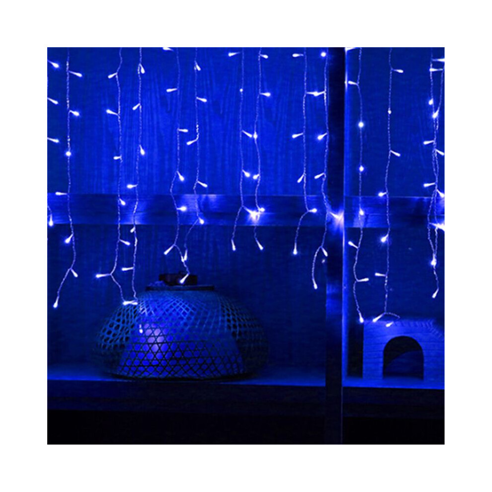 (, 13Ft=4M 96Led) 13130Ft Icicle Curtain Lights Led Fairy Christmas Indoor Wedding Outdoor Party Blue