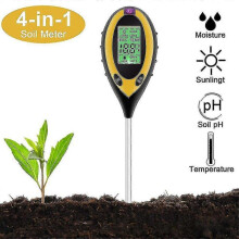 4 In 1 Plant Tester Ph Meter, Sunlight, Temperature, Moisture Measurement Ph Value Measuring Device for Plants, Garden, Farm, Indoor, Outdoor