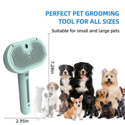 (Green) Ultimate Pet Grooming: White Spray Hair Comb 2