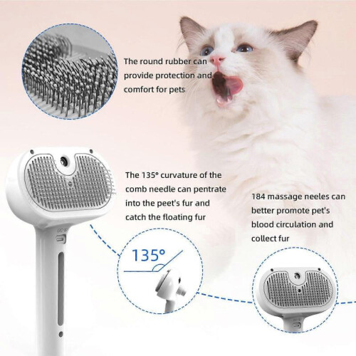 (Green) Ultimate Pet Grooming: White Spray Hair Comb 1