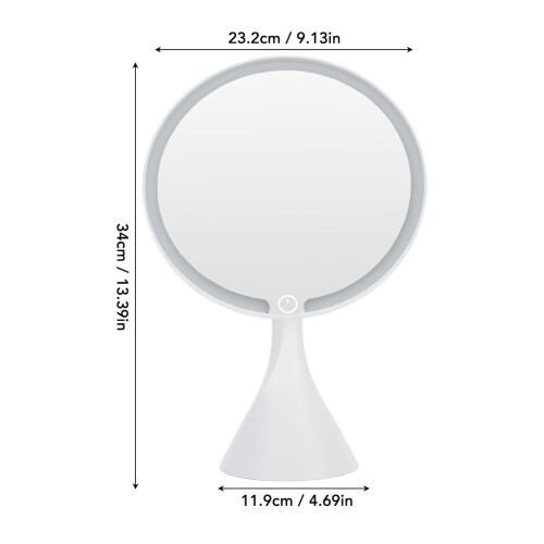 Lighted Makeup Mirror with 3 Color Temperatures, Dimmable LED, 32x23.2cm 1