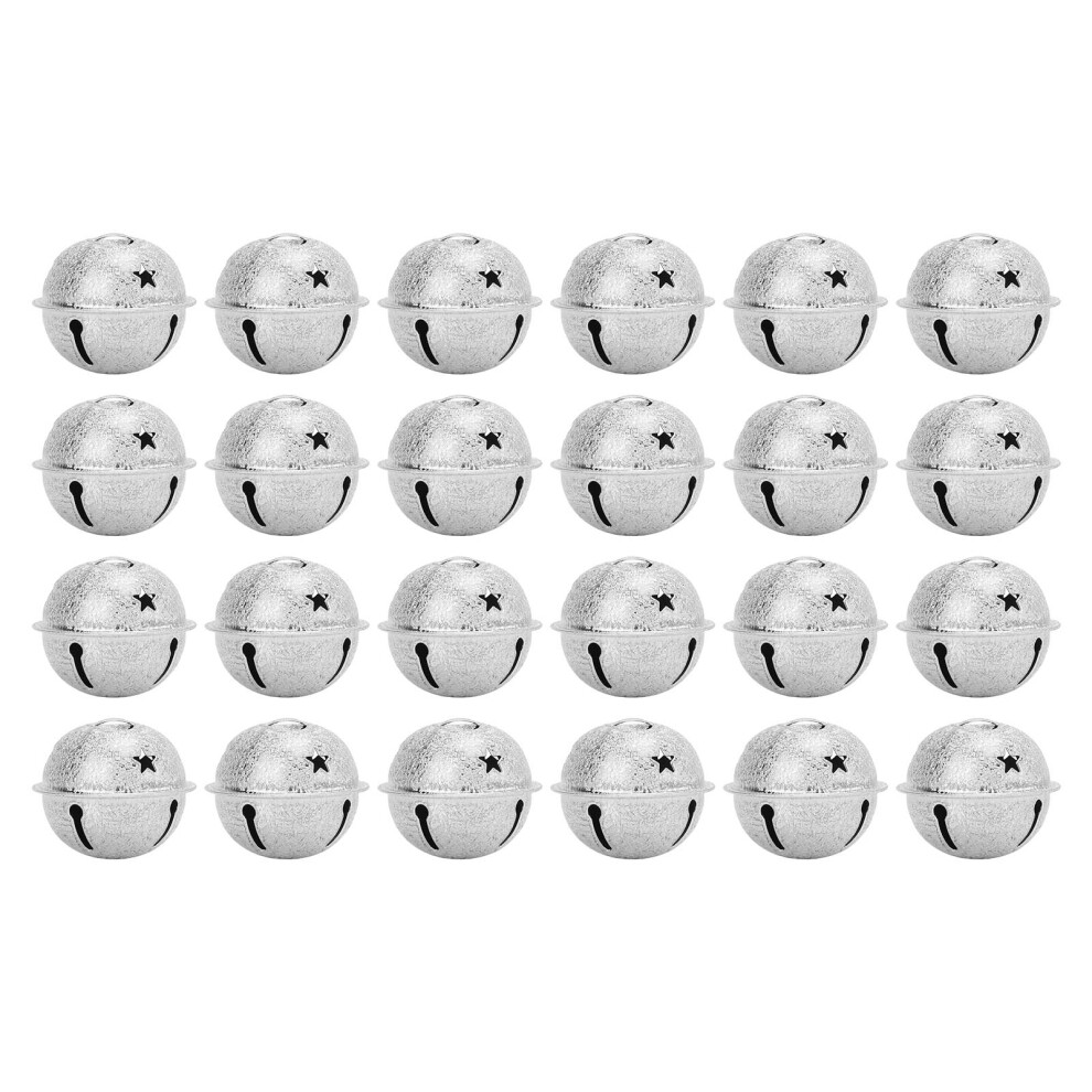 24Pcs Christmas Bells 40Mm Iron Hollow Pentagram 9121376919695