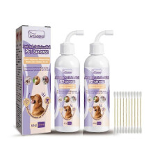 (2bottles) 118ml Dog Ear Cleaner, Ear Infection Treatment For Dogs Cats, Eliminates Ear Odour Removes Wax Dirt, Soothing Itchy Inflamed Ears