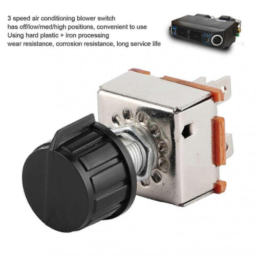 Universal AC Blower Switch 3 Speed Air Conditioning Volume Control Rotating W/ Plastic Knob 1