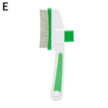 (Green Dense) Pet Hair Removal Comb Flea Comb, 2025 Cat Grooming Brush with Release Button