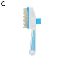 (Blue High) Pet Hair Removal Comb Flea Comb, 2025 Cat Grooming Brush with Release Button